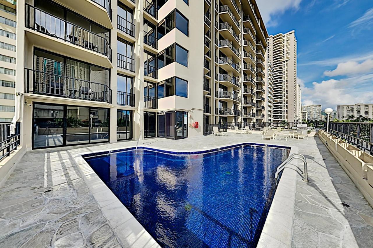 檀香山Aqua Palms Waikiki Ocean View Lanai Parking Included公寓 外观 照片