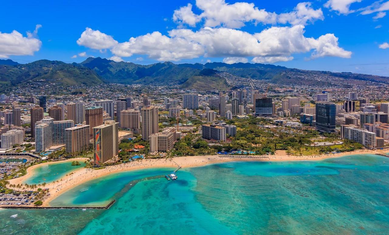 檀香山Aqua Palms Waikiki Ocean View Lanai Parking Included公寓 外观 照片