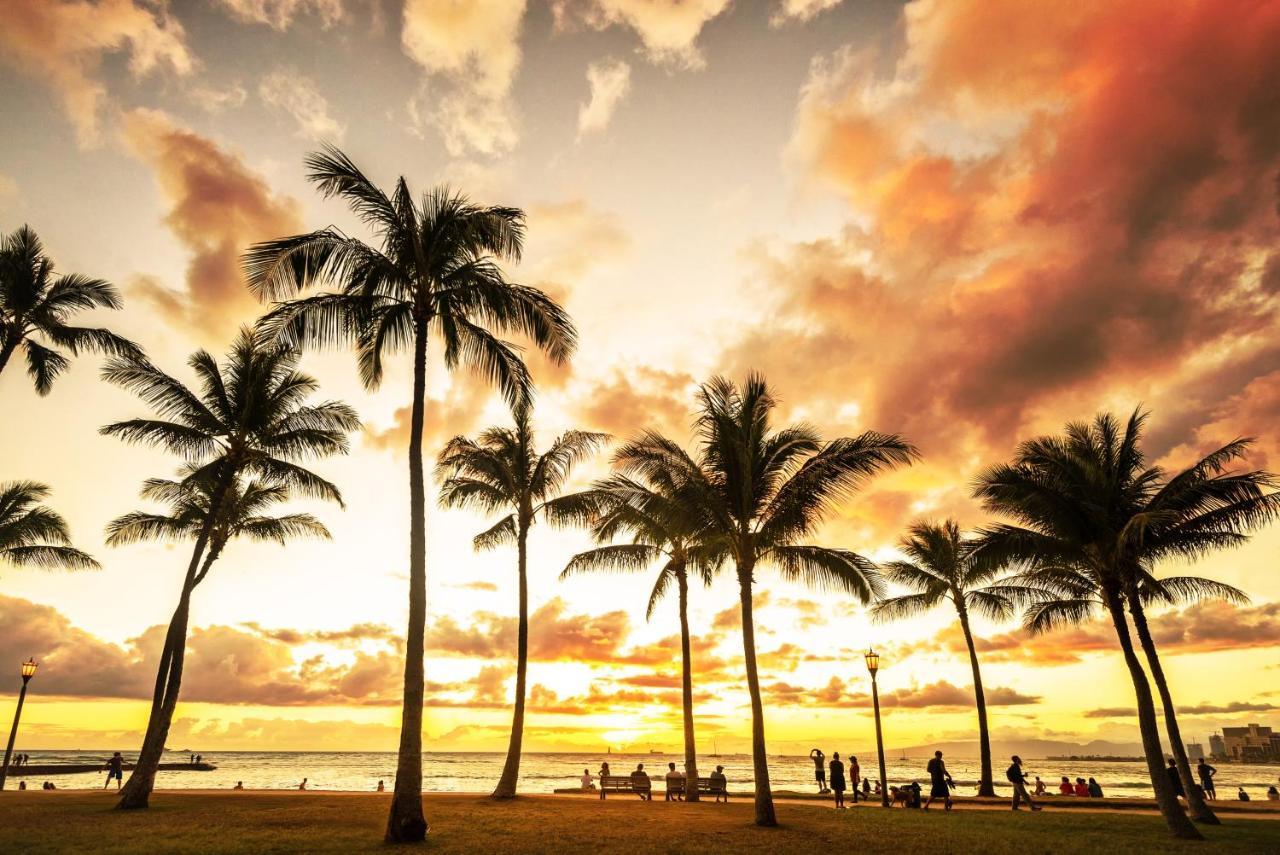 檀香山Aqua Palms Waikiki Ocean View Lanai Parking Included公寓 外观 照片